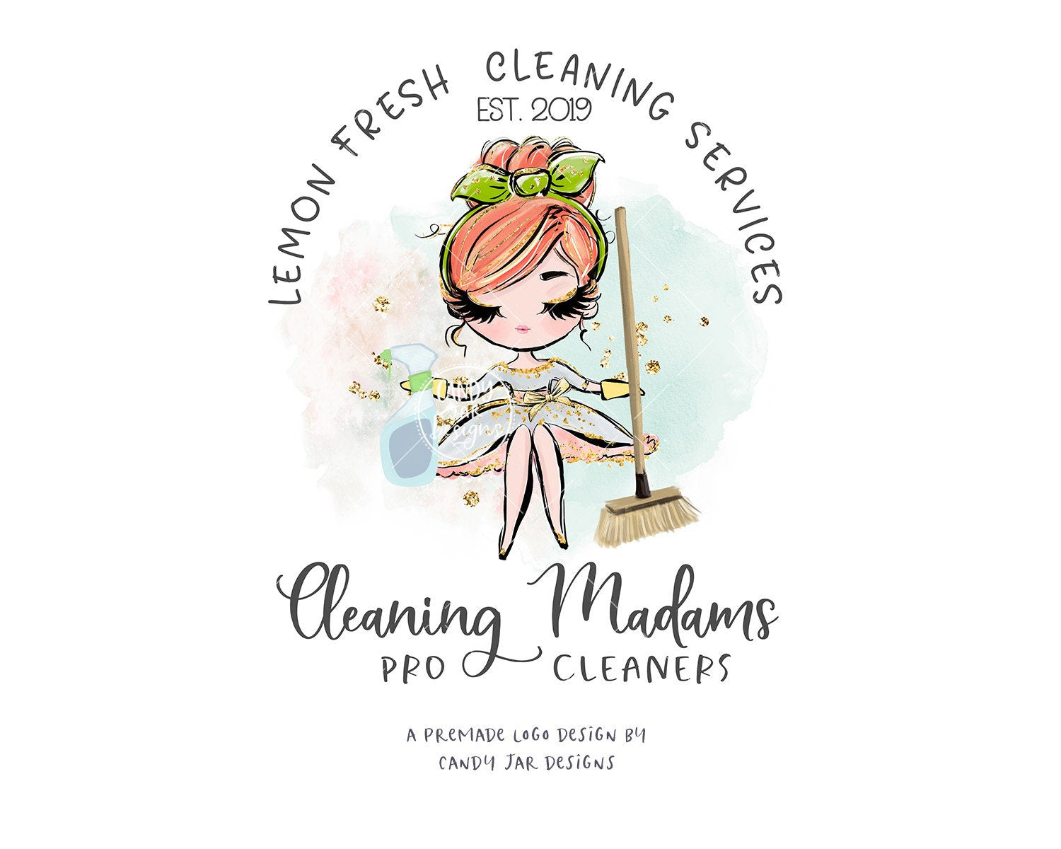 Cleaning Logo, Cleaning Girl